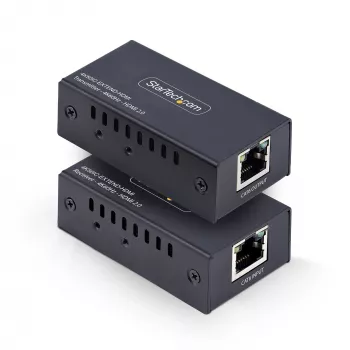 StarTech.com επέκταση HDMI μέσω CAT5e/CAT6, 4K 60Hz, έως 200ft (60m), κιτ πομπού και δέκτη, Power over Cable, συμπαγής σχεδιασμός