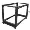 StarTech.com 4-στύλο 12U κινητό rack διακομιστή ανοιχτού πλαισίου, τετραστύλο rack δικτύου 19 ιντσών με τροχούς, τροχήλατο rack με ρυθμιζόμενο βάθος για υπολογιστές/AV/δεδομένα/εξοπλισμό IT – τροχοί, πόδια ισοστάθμισης ή τοποθέτηση δαπέδου
