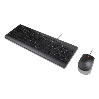 Lenovo Essential ενσύρματο σετ πληκτρολογίου ποντικιού μαύρο US Euro πληκτρολόγιο ποντίκι περιλαμβάνεται universal USB