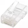 Intellinet RJ45 αρθρωτό βύσμα, Cat6, UTP, 2 ακίδων, για λεπτόκλωνο αγωγό, επαφές επιχρυσωμένες 15 µ, συσκευασία 100 τεμ.