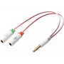 Sandberg Αντάπτορας Headset Dual-Απλό, 3,5-mm-TRS, αρσενικό βύσμα, θηλυκή υποδοχή, λευκό