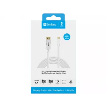 Sandberg 509-17 καλώδιο DisplayPort σε Mini DisplayPort, DP 1.4, 8K 60 Hz (7680 x 4320), 2 m, αρσενικό/αρσενικό