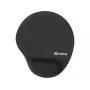 Sandberg Mousepad Memory Foam Στρογγυλό, μαύρο, μονόχρωμο, Memory Foam, στήριγμα καρπού, αντιολισθητική βάση