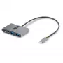 StarTech.com Hub USB-C 4 Θυρών με 100W Power Delivery Pass-Through – 2x USB-A + 2x USB-C – USB 3.0 5Gbps – Καλώδιο 1ft (30cm) – Φορητό Hub USB Type-C σε USB-A/C