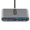 StarTech.com Hub USB-C 4 Θυρών με 100W Power Delivery Pass-Through – 2x USB-A + 2x USB-C – USB 3.0 5Gbps – Καλώδιο 1ft (30cm) – Φορητό Hub USB Type-C σε USB-A/C