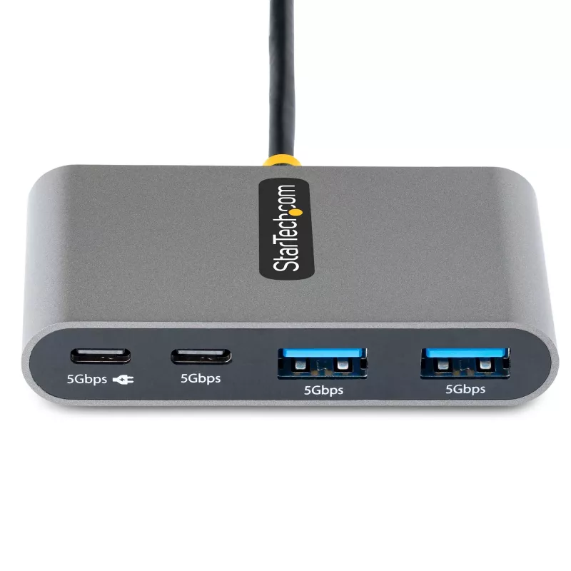 StarTech.com Hub USB-C 4 Θυρών με 100W Power Delivery Pass-Through – 2x USB-A + 2x USB-C – USB 3.0 5Gbps – Καλώδιο 1ft (30cm) – Φορητό Hub USB Type-C σε USB-A/C