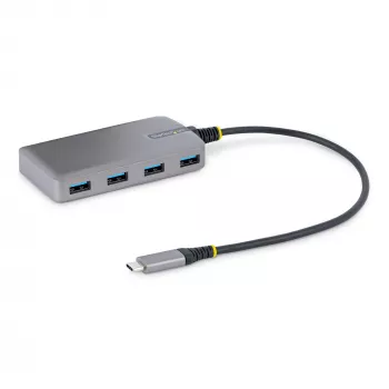 StarTech.com Hub USB-C 4 Θυρών - 5Gbit/s - τροφοδοτούμενο από το bus - Hub USB-C σε 4x USB-A με προαιρετική είσοδο βοηθητικής τροφοδοσίας - φορητό Hub USB για Desktop/Laptop - καλώδιο 30 cm - Hub Επέκτασης USB
