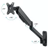 Techly ICA-LCD G112E περιστρεφόμενη βάση τοίχου με αμορτισέρ αερίου, για 1 οθόνη 17-32 ιντσών (43-81,3 cm), 9 kg