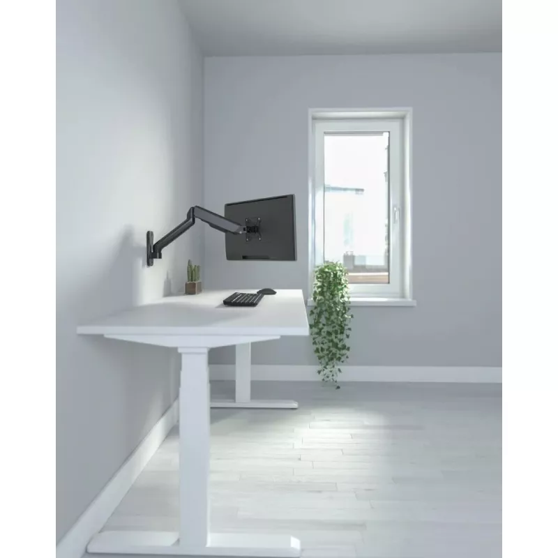 Techly ICA-LCD G112E περιστρεφόμενη βάση τοίχου με αμορτισέρ αερίου, για 1 οθόνη 17-32 ιντσών (43-81,3 cm), 9 kg