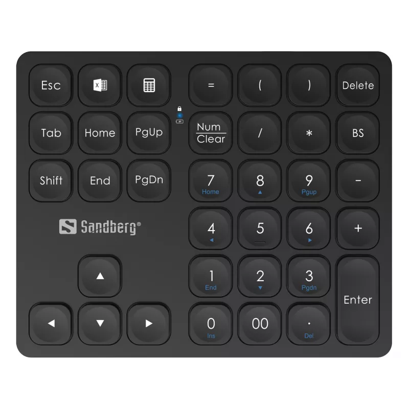 Αριθμητικό Πληκτρολόγιο Sandberg Wireless Numeric Keypad Pro Μεμβράνης 36 Πλήκτρων