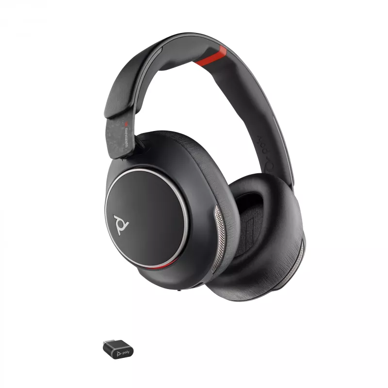 HP Poly Voyager Surround 85 UC USB-C Headset +USB-C/A Adapter +Σταθμός φόρτισης
