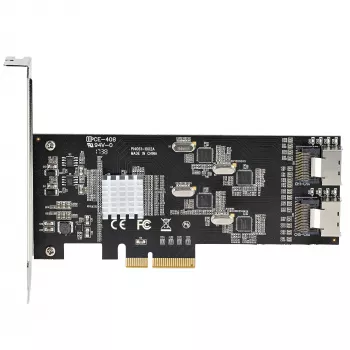 StarTech.com 8-Port SATA PCIe Κάρτα – PCI Express 6 Gbit/s Κάρτα επέκτασης SATA με 4 Host Controllers – Κάρτα ελεγκτή SATA PCIe – PCI-e x4 Gen 2 σε SATA III – SATA HDD/SSD