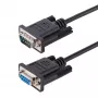 StarTech.com 3m RS232 σειριακό καλώδιο null modem, crossover σειριακό καλώδιο με θωράκιση Al-Mylar, καλώδιο σειριακής θύρας COM DB9 θηλυκό σε αρσενικό, συμβατό με συσκευές DTE, μαύρο, F/M