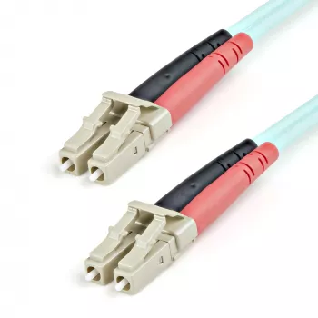 StarTech.com 1m (3ft) LC/UPC σε LC/UPC OM3 πολύτροπο καλώδιο οπτικών ινών, full duplex 50/125µm zipcord καλώδιο οπτικών ινών, 100G, χαμηλή εξασθένηση, LSZH καλώδιο patch οπτικών ινών