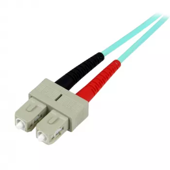 StarTech.com 2m (6ft) LC/UPC σε SC/UPC OM3 πολύτροπο καλώδιο οπτικών ινών, full duplex 50/125µm zipcord καλώδιο οπτικών ινών, 100G, χαμηλή εξασθένηση, LSZH καλώδιο patch οπτικών ινών