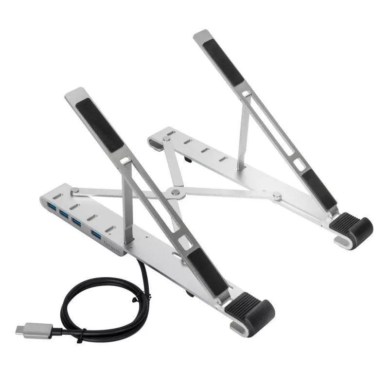 Targus AWU100205GL βάση φορητού υπολογιστή με USB hub 4 θυρών, 25,4–39,6 cm (10–15,6 ίντσες), ασημί