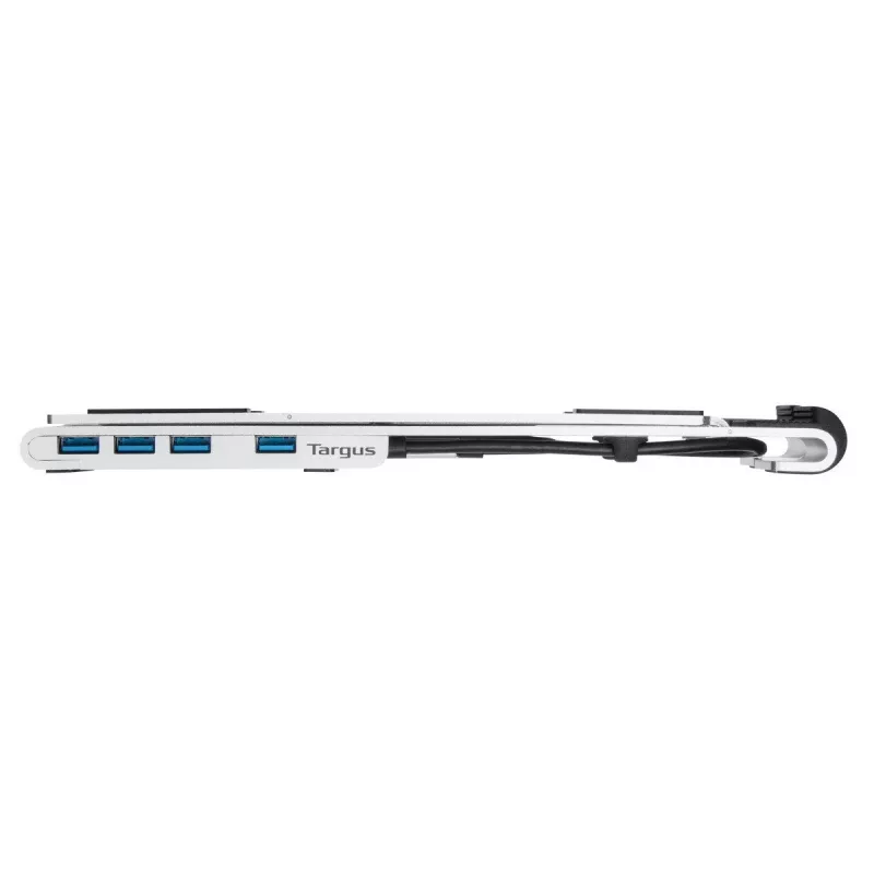 Targus AWU100205GL βάση φορητού υπολογιστή με USB hub 4 θυρών, 25,4–39,6 cm (10–15,6 ίντσες), ασημί