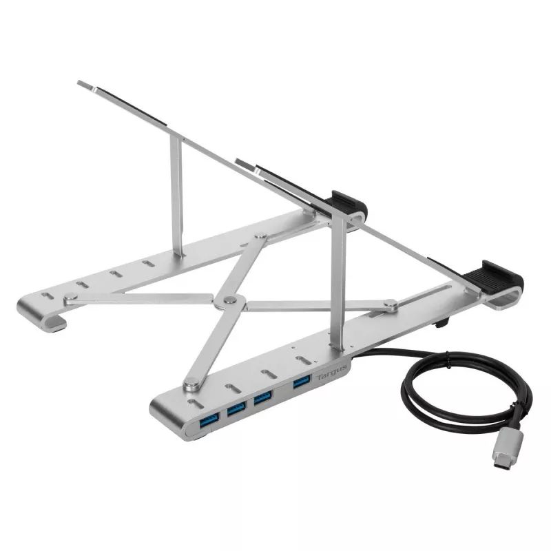 Targus AWU100205GL βάση φορητού υπολογιστή με USB hub 4 θυρών, 25,4–39,6 cm (10–15,6 ίντσες), ασημί