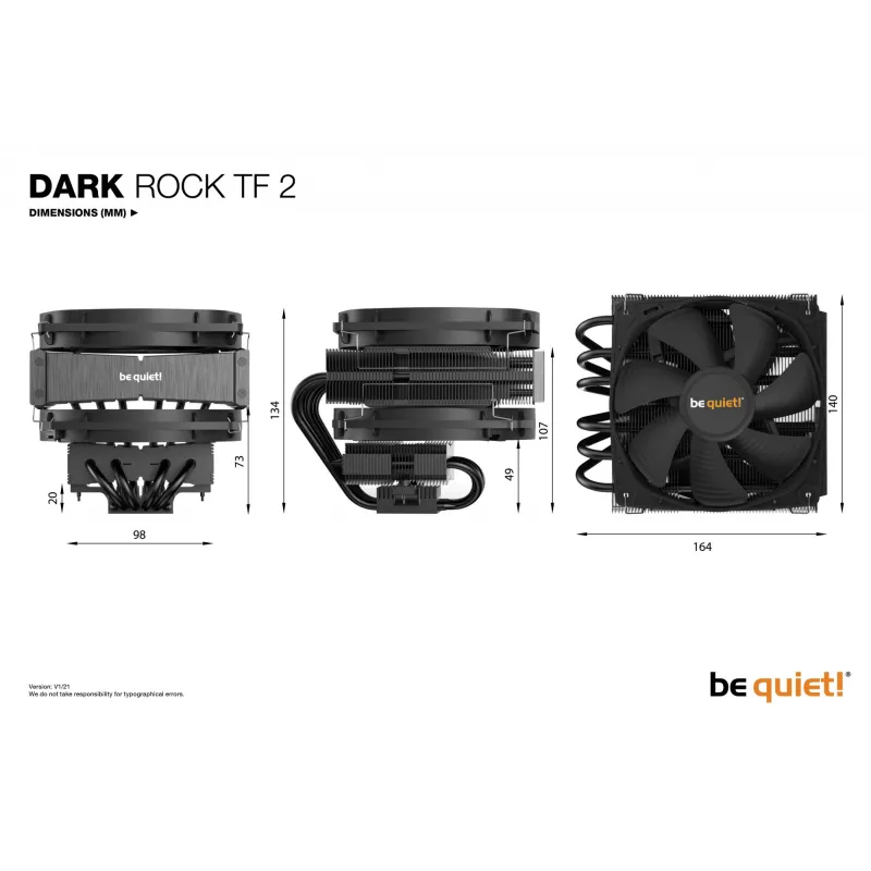 be quiet Dark Rock TF 2 Ψύκτρα CPU