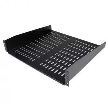 StarTech.com ράφι 2U για rack διακομιστή – καθολικός αεριζόμενος δίσκος cantilever για rack και ντουλάπα δικτύου 19 ιντσών – ανθεκτικός χάλυβας – αντοχή 23 kg – δίσκος βάθους 16 ιντσών, μαύρο