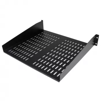 StarTech.com ράφι 2U για rack διακομιστή – καθολικός αεριζόμενος δίσκος cantilever για rack και ντουλάπα δικτύου 19 ιντσών – ανθεκτικός χάλυβας – αντοχή 23 kg – δίσκος βάθους 16 ιντσών, μαύρο