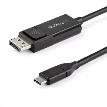 StarTech.com Καλώδιο USB C σε DisplayPort 1.2 6.6ft (2m) 4K 60Hz - αμφίδρομο καλώδιο προσαρμογέα βίντεο DP σε USB-C ή USB-C σε DP - HBR2/HDR - καλώδιο οθόνης USB Type C/Thunderbolt