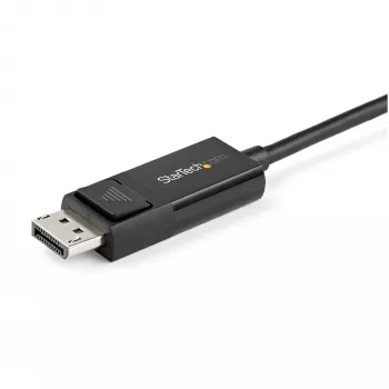 StarTech.com Καλώδιο USB C σε DisplayPort 1.2 6.6ft (2m) 4K 60Hz - αμφίδρομο καλώδιο προσαρμογέα βίντεο DP σε USB-C ή USB-C σε DP - HBR2/HDR - καλώδιο οθόνης USB Type C/Thunderbolt