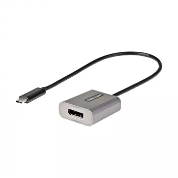 StarTech.com Προσαρμογέας USB-C σε DisplayPort – 8K/4K 60Hz προσαρμογέας USB-C σε DisplayPort 1.4 dongle – μετατροπέας βίντεο USB Type-C σε DP οθόνης – συμβατός με Thunderbolt 3 – με ενσωματωμένο καλώδιο 30 cm