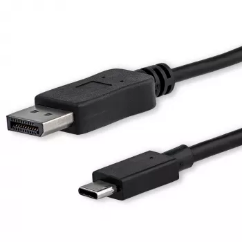 StarTech.com Καλώδιο USB-C σε DisplayPort 1.2 1m 4K 60Hz – καλώδιο προσαρμογέα USB-C σε DisplayPort – HBR2 – καλώδιο βίντεο USB Type-C DP Alt Mode σε DP οθόνης – λειτουργεί με Thunderbolt 3 – μαύρο