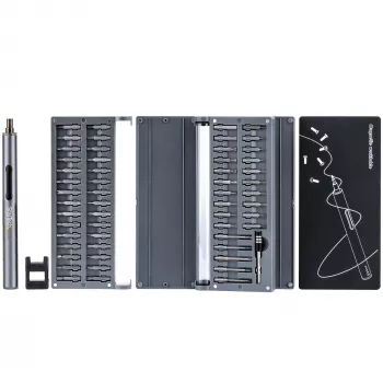 StarTech.com Σετ ηλεκτρικών κατασβιδιών ακριβείας 55-Bit – Φορητό ασύρματο σετ κατασβιδιού με μπαταρία για επισκευές ηλεκτρονικών, φορητών υπολογιστών, υπολογιστών, tablet και τηλεφώνων – Μαγνητική βάση εργασίας