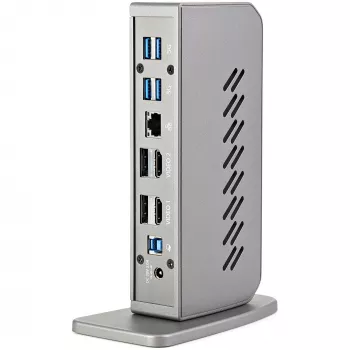 StarTech.com USB-C USB-A Dock - Υβριδική Universal USB 3.0 Docking Station για φορητό υπολογιστή USB-C ή USB-A - Dual-Monitor 4K 60Hz HDMI/DisplayPort - 6x USB-A, GbE - USB 3.1 Gen 1 - Windows/Mac