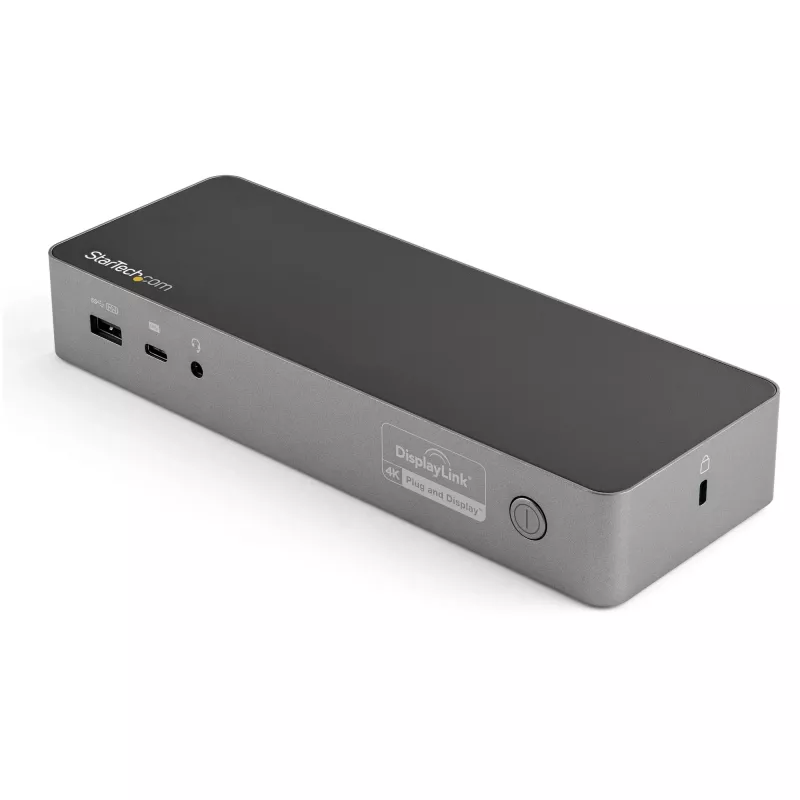 StarTech.com Universal Docking Station φορητού υπολογιστή, Υβριδικό USB-C & USB-A Dock, Dual 4K DP & HDMI, 100W PD, Mac / Windows / Chrome OS, 4x USB 5Gbps Hub, GbE