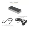 StarTech.com Universal Docking Station φορητού υπολογιστή, Υβριδικό USB-C & USB-A Dock, Dual 4K DP & HDMI, 100W PD, Mac / Windows / Chrome OS, 4x USB 5Gbps Hub, GbE