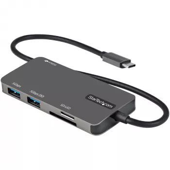 StarTech.com DKT30CHSDPD προσαρμογέας πολλαπλών θυρών USB-C mini dock, HDMI 4K, 100 W PD pass-through, υποδοχή SD/microSD, διανομέας USB 3.0 3 θυρών, σταθερό καλώδιο 30 cm