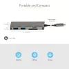 StarTech.com DKT30CHSDPD προσαρμογέας πολλαπλών θυρών USB-C mini dock, HDMI 4K, 100 W PD pass-through, υποδοχή SD/microSD, διανομέας USB 3.0 3 θυρών, σταθερό καλώδιο 30 cm