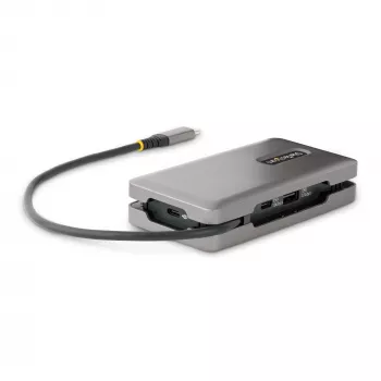 StarTech.com USB-C Multiport Adapter – 4K 60Hz HDMI/DP – 3-Port USB Hub – 100W Power Delivery Pass-Through – GbE – Mini Docking Station για ταξίδια με φόρτιση – 30 cm Wrap-Around καλώδιο