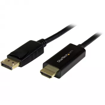 StarTech.com DP2HDMM2MB καλώδιο μετατροπέα DisplayPort σε HDMI, 2 m (6 ft), 4K, παθητικό, αρσενικό-αρσενικό, μαύρο