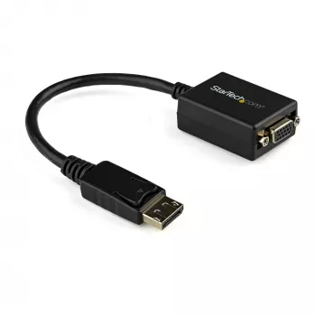 StarTech.com DisplayPort σε VGA Adapter - Ενεργός DP σε VGA Μετατροπέας - 1080p Βίντεο - DisplayPort πιστοποιημένο - DP/DP++ πηγή σε VGA οθόνη Καλώδιο Adapter Dongle - Κλειδωτή DP υποδοχή