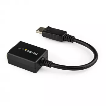 StarTech.com DisplayPort σε VGA Adapter - Ενεργός DP σε VGA Μετατροπέας - 1080p Βίντεο - DisplayPort πιστοποιημένο - DP/DP++ πηγή σε VGA οθόνη Καλώδιο Adapter Dongle - Κλειδωτή DP υποδοχή