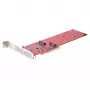 StarTech.com Dual M.2 PCIe SSD Κάρτα προσαρμογέα, PCIe x8 / x16 σε Dual NVMe ή AHCI M.2 SSDs, PCI Express 4.0, 7,8 GBps/Μονάδα, Απαιτείται Bifurcation - Συμβατό με Windows/Linux