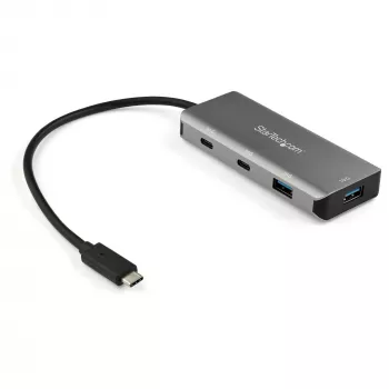 StarTech.com 4 Port USB C Hub με 2x USB A & 2x USB C – SuperSpeed 10 Gbit/s USB Type-C 3.1/3.2 Gen 2 hub – USB-Bus τροφοδοσία – Φορητό USB-C σε USB adapter hub – Αλουμίνιο – 25 cm (9,8 ίντσες) καλώδιο