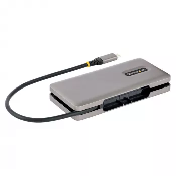 StarTech.com HB31CM1A3CB USB-C hub 4 θυρών, 1x USB-A + 3x USB-C, USB 3.2 Gen 2 10 Gbps, τροφοδοσία μέσω διαύλου, καλώδιο wrap-around 25 cm (9,8 ίντσες)