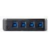 StarTech.com 4-σε-4 USB 3.0 περιφερειακό switch box, 5 Gbit/s, Micro-USB Type-B, Μαύρο, Πλαστικό, CE, FCC, REACH, 0 - 40 °C