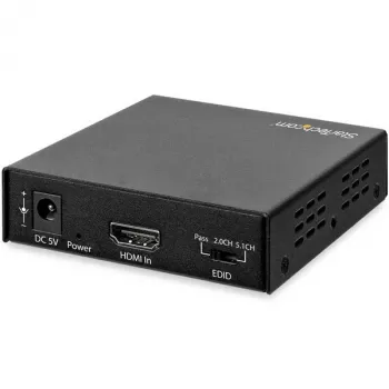 StarTech.com 4K HDMI Audio Extractor με υποστήριξη 4K 60Hz, Μαύρο, 4096 x 2160 pixel, 1280 x 720,1920 x 1080,1920 x 1200,3840 x 2160,4096 x 2160, 60 Hz, 5.1 κανάλια, HDMI