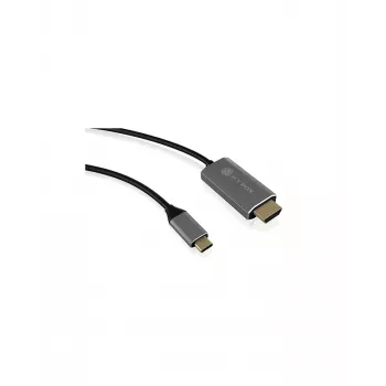 ICY BOX IB-CB020-C Καλώδιο HDMI 1,8 m HDMI Type-A (Standard) Μαύρο, Ασημί