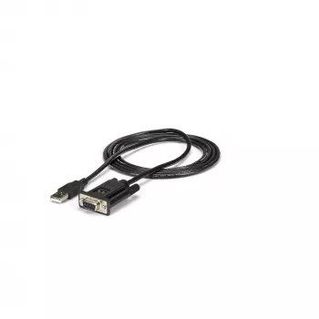 StarTech.com ICUSB232FTN καλώδιο προσαρμογέα USB σε σειριακό null modem RS232 DB9 DCE 1 θύρας, FTDI, USB 2.0, μαύρο