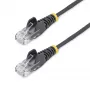 StarTech.com 2 m Καλώδιο CAT6 – λεπτό – Snagless Βύσματα RJ45 – Μαύρο