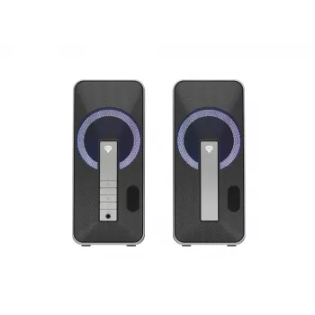 GENESIS Helium 100 BT RGB Σετ Ηχείων 10 W PC/Laptop Μαύρο, Ασημί 2.0-Κανάλια Bluetooth