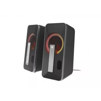 GENESIS Helium 100 BT RGB Σετ Ηχείων 10 W PC/Laptop Μαύρο, Ασημί 2.0-Κανάλια Bluetooth