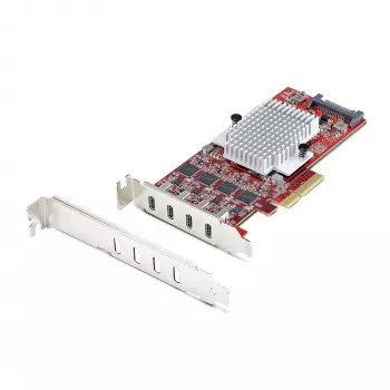 StarTech.com Κάρτα PCIe USB Type-C 4 θυρών, USB 3.2 10Gbps, Κάρτα επέκτασης USB-C PCI Express, 4x ανεξάρτητοι ελεγκτές USB, Windows/Linux/macOS, TAA-συμβατό